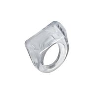 Simple Geometric Transparent Resin Ring Wholesale sku image 5
