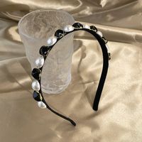 Retro Pearl Decor Thin Headband Wholesale sku image 1