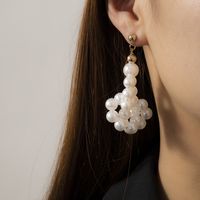 Boucles D&#39;oreilles En Perles D&#39;imitation Irrégulières Baroques À La Mode sku image 1