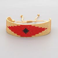 Ethnic Style Lucky Eyes Beaded Rice Bead Woven Heart Bracelet sku image 3