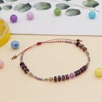 Simple Rice Beads Emperor Pine Stone Hand-woven Beaded Small Bracelet sku image 6