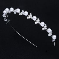 Simple Zircon Pearl Headband Wholesale sku image 1