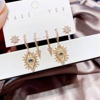 Yakemiyou Fashion Geometric Copper Artificial Gemstones Earrings sku image 1