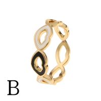 Fashion Copper 18k Gold Dripping Open Ring Wholesale sku image 2