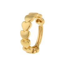 Fashion Heart-shaped Five-pointed Star Copper Opening Ring sku image 1