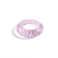 Korean Transparent Candy Color Geometric Resin Ring Wholesale sku image 53