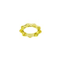 Korean Transparent Candy Color Geometric Resin Ring Wholesale sku image 1