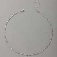 Simple Ring Beaded Silver Necklace main image 5