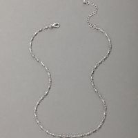 Simple Ring Beaded Silver Necklace main image 6