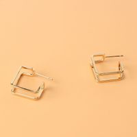 Retro Alloy Geometric Hollow Square Earrings main image 5