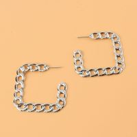 Retro Alloy Square Chain Earrings main image 4
