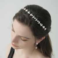 Simple Zircon Pearl Headband Wholesale main image 1