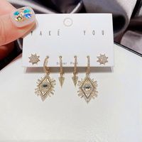 Yakemiyou Fashion Geometric Copper Artificial Gemstones Earrings main image 5