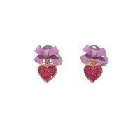 Cute Sweet Bow Heart-shaped Earrings main image 6