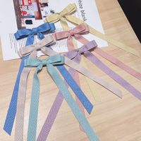 Korean Color Double-layer Ribbon Bow Hairpin main image 4