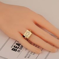 Hip Hop Copper Micro-inlaid Zircon Open Ring main image 3