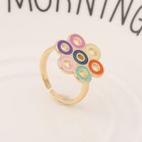 Fashion Copper 18k Gold Dripping Open Ring Wholesale main image 5