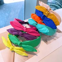 Fashion Candy Color Knotted Wide-brimmed Headband main image 2