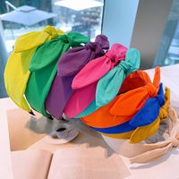 Fashion Candy Color Knotted Wide-brimmed Headband main image 5