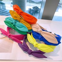 Fashion Candy Color Knotted Wide-brimmed Headband main image 4