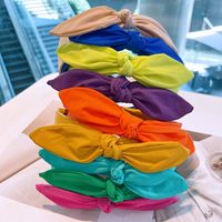 Fashion Candy Color Knotted Wide-brimmed Headband main image 3