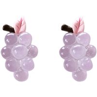 Korean Style Cute Purple Grape Earrings main image 3