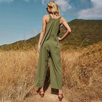 Nihaojewelry Casual Loose Solid Color Sling Sleeveless Jumpsuit Wholesale main image 5