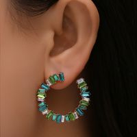 Nihaojewelry Jewelry Wholesale Fashion C-shaped Crystal Glass Earrings main image 6