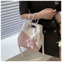 Wholesale Accessories Rabbit Pendant Bucket Diagonal Shoulder Bag Nihaojewelry sku image 5