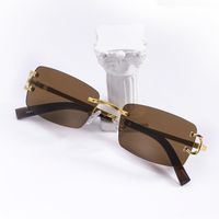 Fashion Square Frame Sunglasses Wholesale main image 3