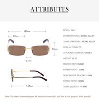 Fashion Square Frame Sunglasses Wholesale main image 5