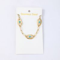 Simple Personality Inlaid Turquoise Necklace main image 4
