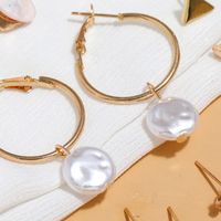 Retro Simple Pearl Geometric 9-piece Earrings main image 4