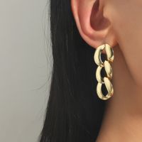 Simple Metal Chain Geometric Hollow Earrings main image 1
