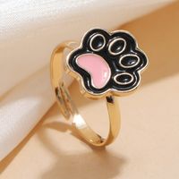 Fashion Drop Oil Cat's Palm Adjustable Ring main image 2