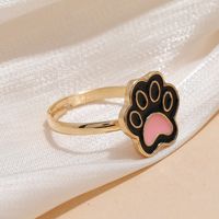 Fashion Drop Oil Cat's Palm Adjustable Ring main image 4