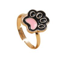 Fashion Drop Oil Cat's Palm Adjustable Ring main image 6