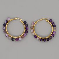 Boucles D'oreilles Simples Et Exagérées À Gemmes Ethniques sku image 12