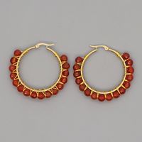 Boucles D'oreilles Simples Et Exagérées À Gemmes Ethniques sku image 15