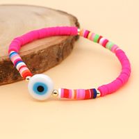 Bohemian Style Colored Soft Clay Glass Devil's Eye Bead Bracelet sku image 1
