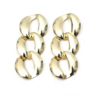 Simple Metal Chain Geometric Hollow Earrings sku image 1