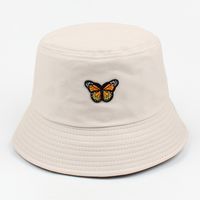 Fashion Butterfly Flat Top Short Brim Fisherman Hat sku image 1
