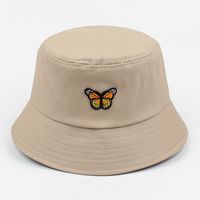 Fashion Butterfly Flat Top Short Brim Fisherman Hat sku image 2