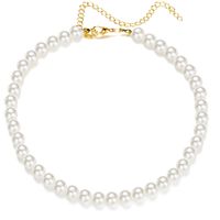 Retro Simple Pearl Chain Necklace sku image 4