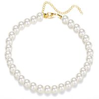 Retro Simple Pearl Chain Necklace sku image 5