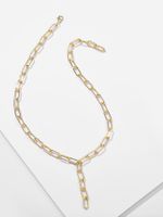 Fashion Simple Chain Medium Long Necklace sku image 1