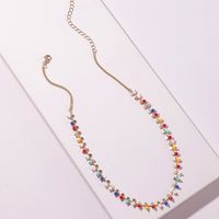 Fashion Crystal Glass Chain Necklace sku image 1