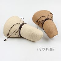 Korean Tleisure Elegant Bow Sunscreen Beach Straw Hat main image 3