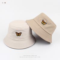 Fashion Butterfly Flat Top Short Brim Fisherman Hat main image 2