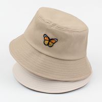 Fashion Butterfly Flat Top Short Brim Fisherman Hat main image 3